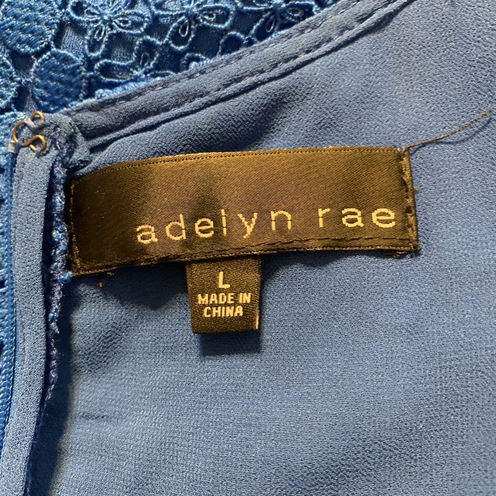 Adelyn Rae Royal Blue Sleeveless Lace Sheath Dress - Picture 6 of 8